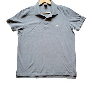 Brooks Brothers Men's XL Grey Short Sleeve Polo Shirt Slim Fit, Preppy, Golf